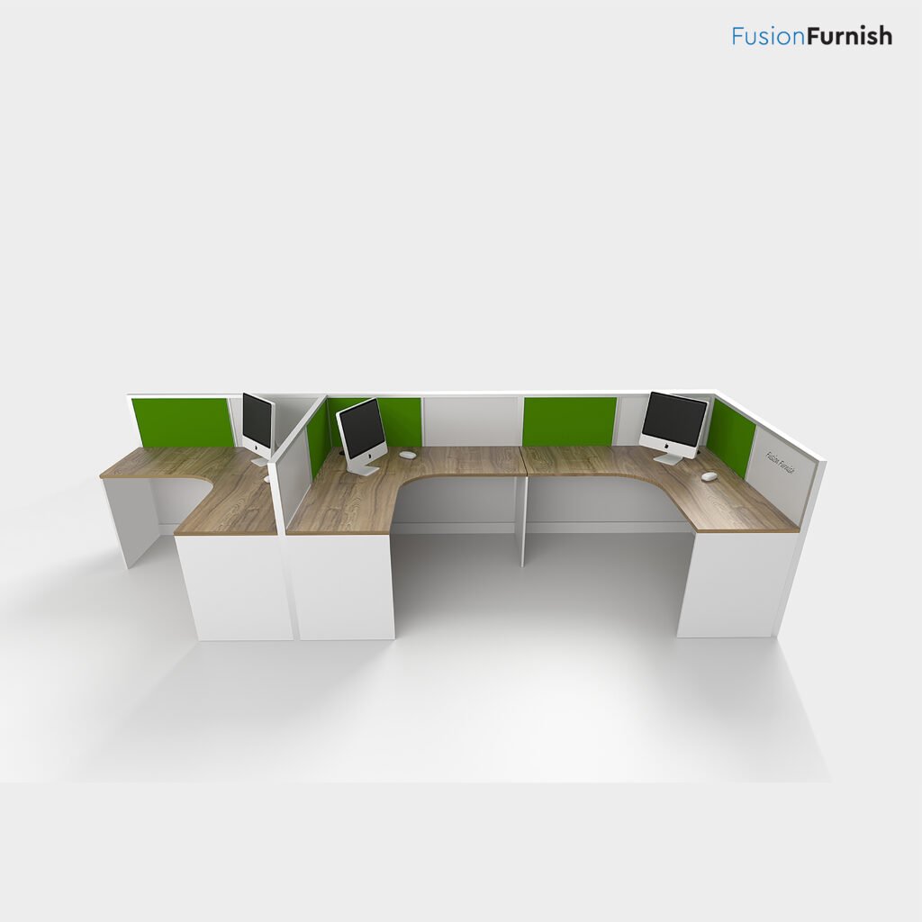 office desk with panels