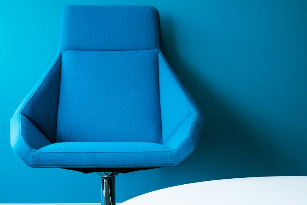 blue colour chair